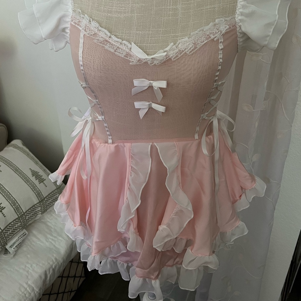 Peachy Pink Maid Lingerie